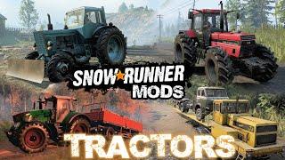 Best Tractors for SnowRunner [MODS] Compilation | CASE IH1455, Fendt 930 Vario, BT361A-01