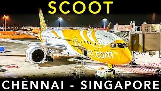 SCOOT | Boeing B787-8 | Singapore's BIGGEST low cost airline | Chennai to Singapore - TRIP REPORT