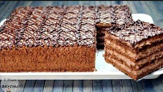 Chocolate cake in 15 minutes! DELICATE AND VERY TASTY! Easy recipe for every day!