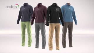 3D Fashion Design Software by Optitex, Fleece, Pants, Rigid Parts, Color Ways