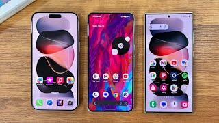 Android 15.1 vs Apple iOS 18 vs Samsung OneUI 6.1 - Settings App