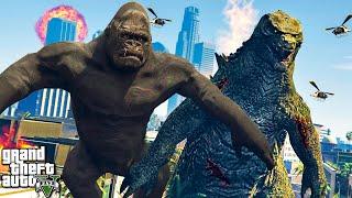 ГОДЗИЛЛА ПРОТИВ КИНГ КОНГА В ГТА 5 МОДЫ! GODZILLA VS KING KONG ОБЗОР МОДА В GTA 5! ИГРЫ ВИДЕО MODS