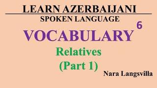 Learn Spoken Azerbaijani. Vocabulary: relatives| Azerbaijani Language basic phrases