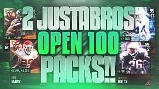 2 JustABro's PULL 10 MILLION WORTH OF PACKS! Madden Mobile 17 With My REAL Bro!