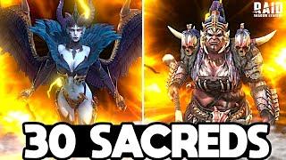 Pulling 30 Sacred Shards for ROTOS in Raid Shadow Legends