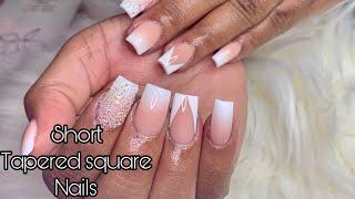 How to: Ombre Short Nails And Apply Pixie | Nails Tutorial | Acrylic Nails Beginners