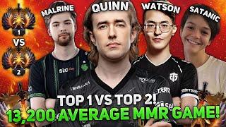 TOP 1 vs TOP 2! QUINN plays PUCK with TOP 2 RANK WATSON against TOP 1 MALRINE and SATANIC!