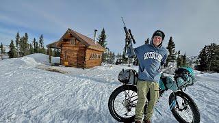 3 Days In An Alaskan Survival Cabin - Camping, Hunting, and Biking