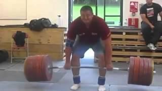 400kg/882lbs x 3 Deadlift - Mikhail Koklyaev - Powerlifting - Russian Strongman