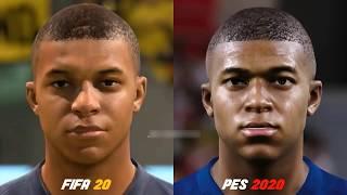 FIFA 20 Vs. PES 2020 | All Famous Player Faces | Gameplay Comparison