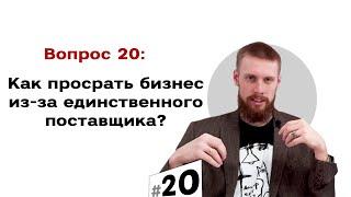 Как потерять бизнес из-за единственного поставщика?  | #20 Маркетуро. Аносов Роман