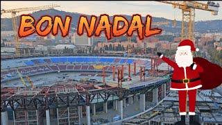 OBRAS EN EL CAMP NOU A 24/12/2024.  FELIZ  NAVIDAD.