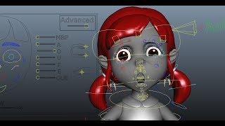 Facial blend shape rigging by Autodesk MAYA