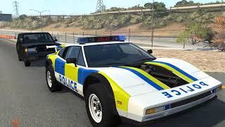 BeamNG Police escort/ police car crash/ Presidential Cortege/ VIP