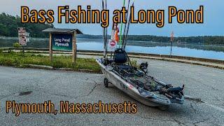 Kayak Bass Fishing at Long Pond in Plymouth, Massachusetts!