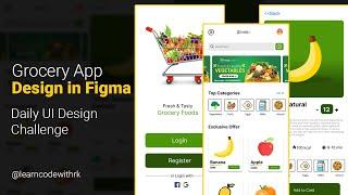 Grocery App Design in Figma | Daily UI Design Challenge Tutorial