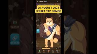 Memefi Secret Tap Combo Reward Today 26 August 2024 #memefi #dailycombo #26august