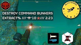 Helldivers 2 Speedrun: Destroy Command Bunkers Extract% in 2:23 (Super Helldive /// Multiplayer)