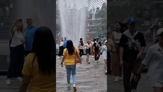 The fountain you can see in Singapore Airport #fountain #singapore #airport #youtubeshorts #natural