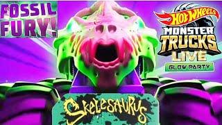 SKELESAURUS IN HOT WHEELS MONSTER TRUCKS LIVE!  (+ Skelesaurus Theme Song Sneak Peek)