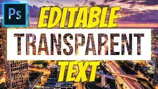 TRANSPARENT TEXT EFFECT | PHOTOSHOP TUTORIAL