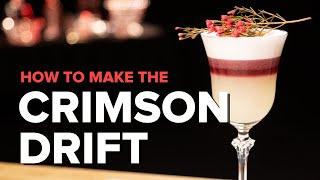 How to Make the Crimson Drift - incredible cocktail featuring Coppola Wine and Ada Lovelace Gin!