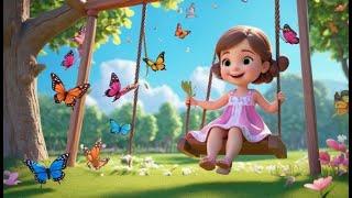 Baby Bella Rides a Swing | Fun Playground Rhyme for Toddlers | Swinging Song with Motion & Joy