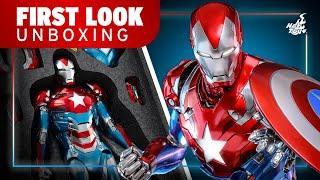 Hot Toys Marvel Comics Iron Patriot Figure Unboxing | First Look