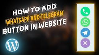 How To add Whatsapp and Telegram Button in Website | Floating Action Button