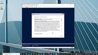 Installation of Windows Server 2016 on a Hyper V Virtual Machine