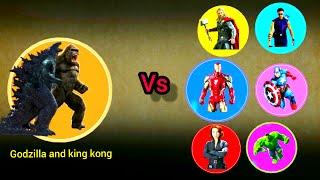 Shadow fight 2 Godzilla and king kong vs avengers