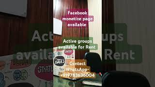 how to viral Facebook page video  || active groups available for Rent #facebook #monetize #page