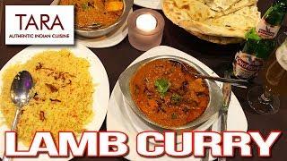 Lamb Curry on Palao Rice, Garlic Naan and Beef & Veggie Samosa