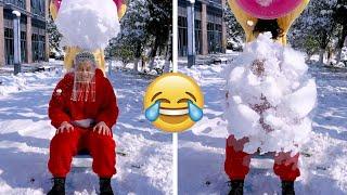 Left Or Right Snow Challenge, Who Got Snowed On?  #Funnyfamily #Partygames