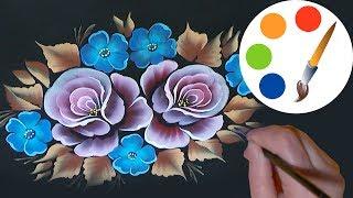 How to paint Roses in 30 minutes, One Stroke, irishkalia