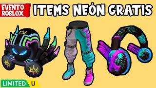 CONSIGUE 3 ITEMS NEON GRATIS en ROBLOX