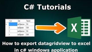 How to export datagridview to excel in c# windows application