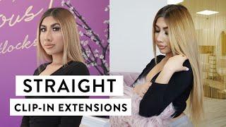 Straight Remy Clip-In Hair Extensions Transformation