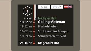 ÖBB Railjet Ansagen Flughafen Wien - Salzburg Hbf - Klagenfurt Hbf (Chris Lohner)