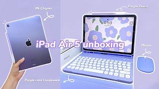 iPad Air 5 (purple) unboxing alternative gradient purple pencil + accessories ️