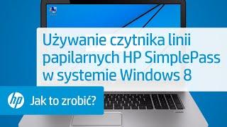 Używanie czytnika linii papilarnych HP SimplePass w systemie Windows 8