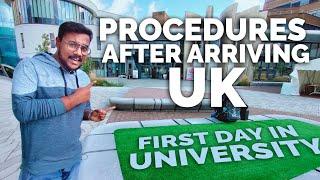 Procedures after arriving UK | UK Malayalam Student Vlog | University of Huddresfield Tour | Steffin