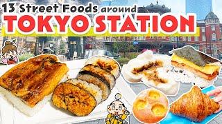 Street Food Tour around Tokyo Station / Japan Travel Vlog