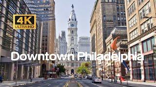 Downtown Philadelphia Walking Tour | 4k Video