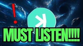 KASPA (KAS) IF YOU HOLD YOU MUST LISTEN TO THIS, HERE IS WHY !! | KASPA CRYPTO NEWS TODAY