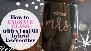 How to Engrave on Wine Glass with xTool M1 Laser (SHOWS HOW TO SET UP OF ROTARY TOOL)