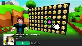 Find the ODD Emoji Quiz! Roblox game complete play through!