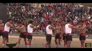 Hunger games of Sumi Naga tribes - Pork eating competition, Nagaland