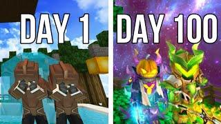 Duo Noob To Pro | Day 1 vs Day 100 | Blockman GO Skyblock