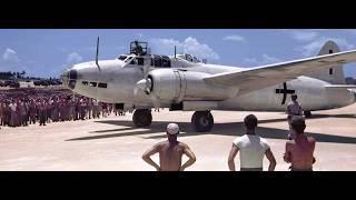 Japanese Peace Envoy Arriving at IeJima on G4M bombers - August 19, 1945  - Original Color Footage